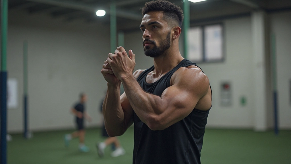 Professional fitness training and conditioning work during football training session