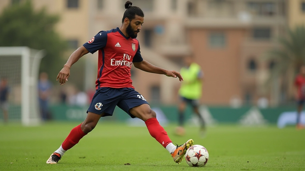 Professional footballer executing shooting technique during training session with goalkeeper visible in goal